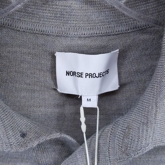 NORSE PROJECTS Shirt Mens Medium Tan Button Up Rollo Tech Merino SAND $360 - Picture 3 of 10